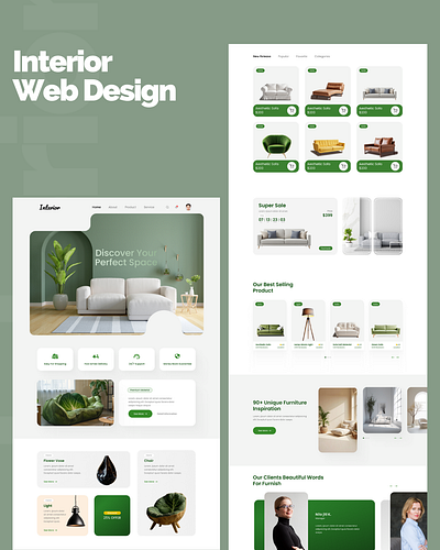 Interior Web Design, UI/UX Design, Website Design branding graphic design interior website design ui uiux design ux website design