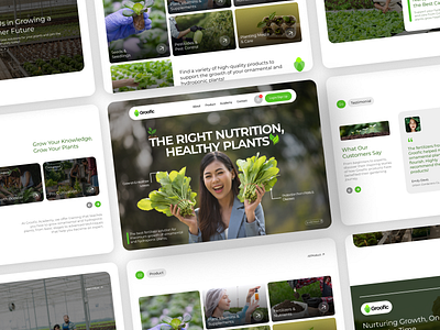 Plant Product & Academy Landing Page - Groofic agricultural app eco website hydroponic landing page landing page design landing page ui plant product design ui ui ux design uiux uiux web user interface ux web app web design website design