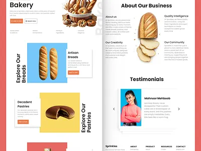 Sprinkles-Bakery Website design figma productdesign ui ux