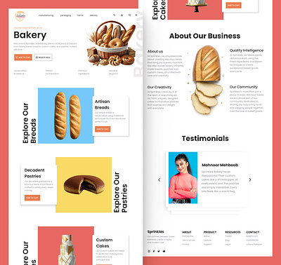 Sprinkles-Bakery Website design figma productdesign ui ux