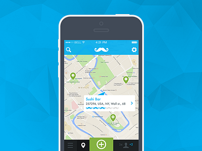 New App Design app flat ios iphone map