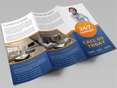 Real Estate / Interior Deco Tri Fold Brochure brochure brochure template business material corporate graphic river professional design real estate trifold template tri fold tri fold brochure trifold trifold brochure