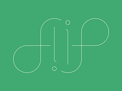 Flip Ambigram ambigram green line playoff rebound
