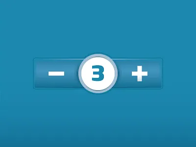 Increment buttons blue button increment minus plus ui