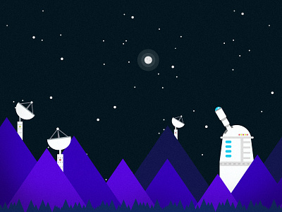 Space Mountains big bang flat design kurzgesagt science space universe