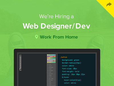 Hiring A Design Developer code. hiring icon illustration web