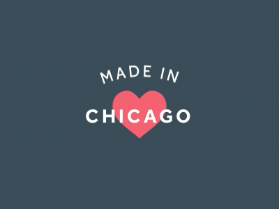 Made in Chicago heartbeat CSS animation animation chicago footer gif hearbeat heart love made in with love