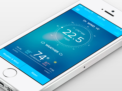 (wip) Nautical App app blue ios sea sun weather wind