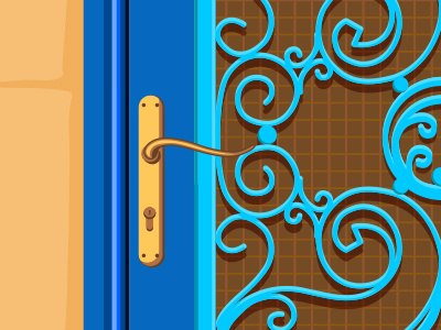 Door doors illustrator jerusalem old vector