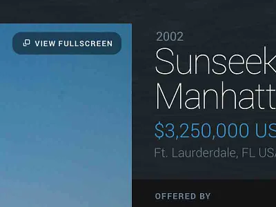 Boat Listing clean dark roboto ui