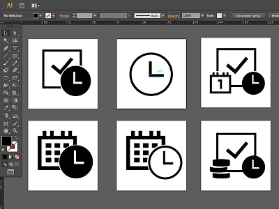 Icons - Project Management calendar icons minimal mono project management time ui