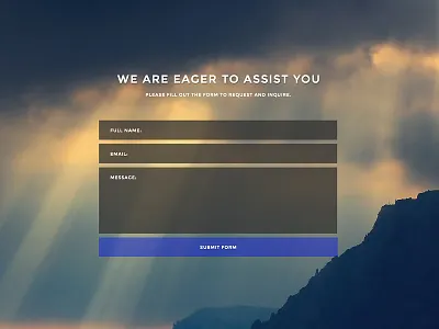 Contact Page for photography site :: WIP assist background contact form full page image page submit transparent website