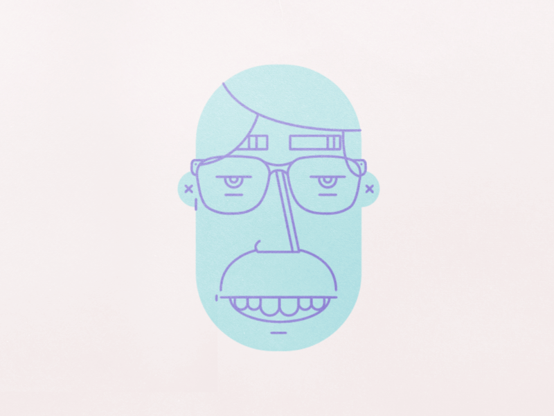 Face One animation cartoon face gif illustration micahburger