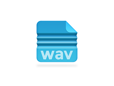 Compressed Wave blue fan file filetype fold folded wav