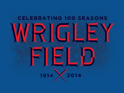 Wrigley Field 100 Years 100 apparel baseball centennial chicago cubs printing screen sports team vintage wrigley