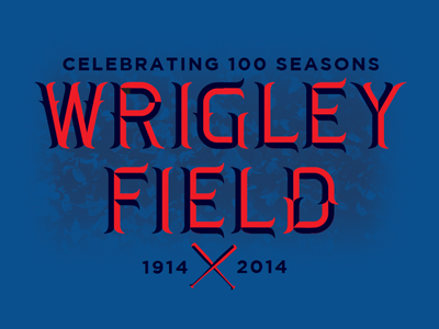 Wrigley Field 100 Years 100 apparel baseball centennial chicago cubs printing screen sports team vintage wrigley