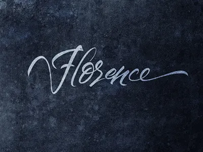 Florence Script brush hand lettering