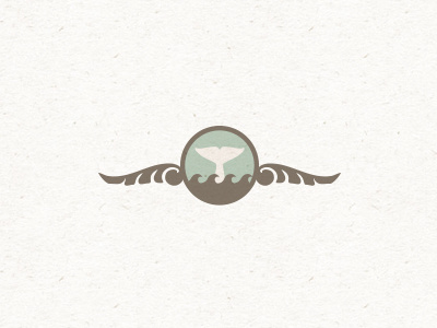 Tiny whale animal illustration logo mark tail whale