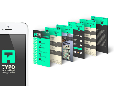 TYPO: Design Talks app blue design graphic graphic design mobile mobile app ui uiux ux web