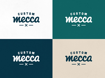 Custom Mecca colorful custom graphic design identity letters logo script typography