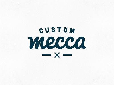 Custom Mecca custom graphic design identity letters logo script typography