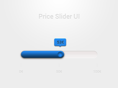 Price Slider UI blue clean price range slider ui ux