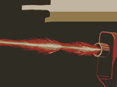Muzzle Flare flare flash gold gun illustration muzzle red