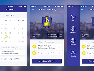 City App for Steinbach app calendar city flat ios menu