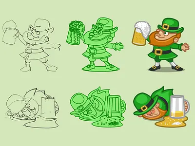 Go Irish Process beer clover drink drunk ireland irish outline process pub saint patrick shamrock wasted