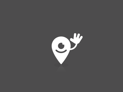 Hello Location Character character hello location sign smile wave