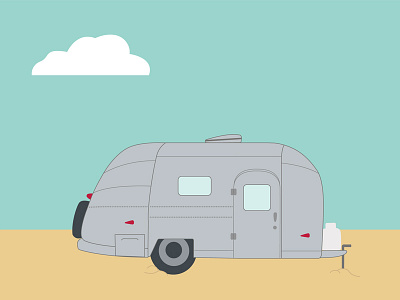 Airstream Dream'in airstream beach illustration travel