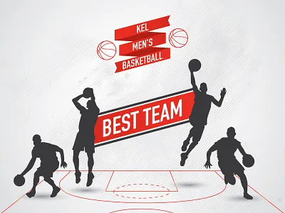 KEL Men's Basketball appreciation basketball certificate graphic man player poster ribbon silhouette sport team