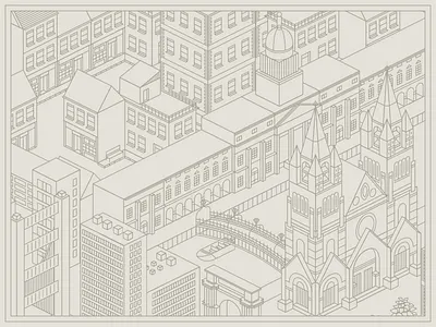 Landmarks buildings iso isometric landmarks