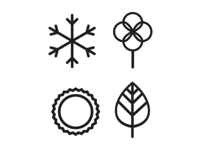 Seasons icon illustration seasons