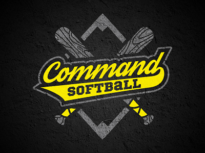 Command Softball Tshirt Graphic apparel baseball bat diamond softball sports vector