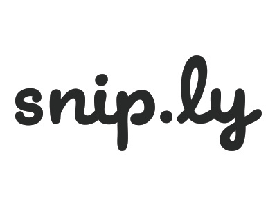 Snip.ly cursive lettering logo mark process script snip typography wip wordmark