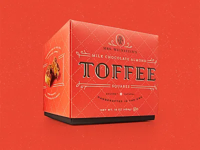 Toffee packaging toffee typography
