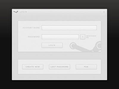 Steam Login UI Redesign light minimal redesign ui