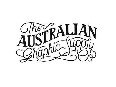 The Australian Graphic Supply Co brand launch lettering logo theagsc type typography