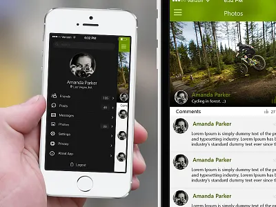 Side Menu IOS 7 design ios ios7 side menu ui ux