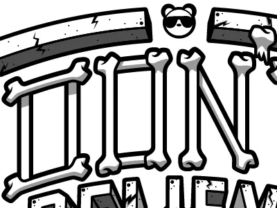 DBTBS - Set in Bone apparel design bear skull brawl cartoon fight illustration punches swagger teddy bear vector