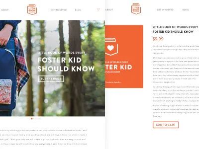 Little Book of Words Store Concept books e commerce non profit store ui website