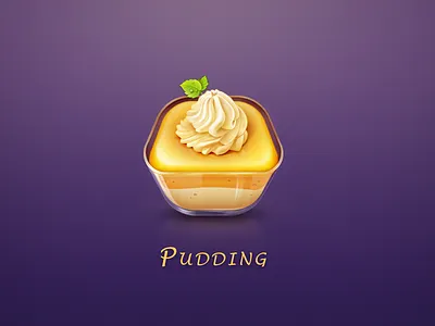 Pudding dessert food icon kyenlee pudding yellow
