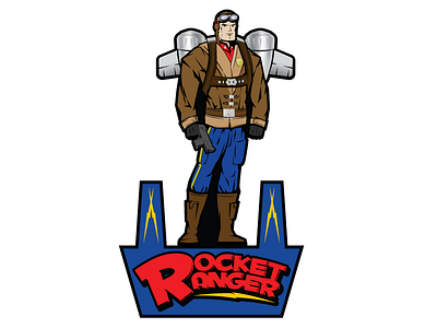 Rocket Ranger action figure cut out toys dieselpunk rocket rocket pack rocket ranger superhero toy