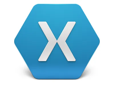 Xamarin Hexagon I blue frontal gradient hexagon icon logo xamarin