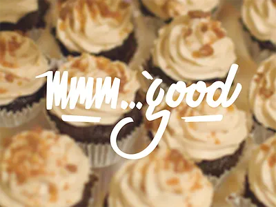 Mmm... Good brush script hand lettering lettering script vector
