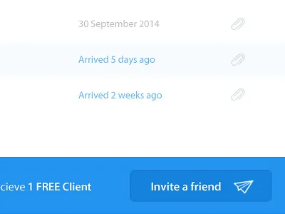 Invite a friend Button blue button invite listing minimal