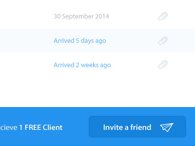 Invite a friend Button blue button invite listing minimal