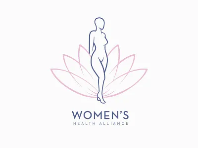 Women's Health Alliance brand center clean feminine identity lady logo modern sexy woman