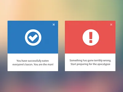 Fun Message Dialogs alerts dialogs flat popup ui ux